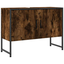 Waschbeckenunterschrank Räuchereiche 80x33x60 cm Holzwerkstoff