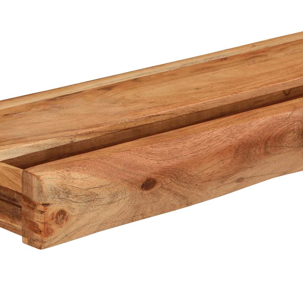 Wandregale 2 Stk. 100x17x8 cm Massivholz Akazie