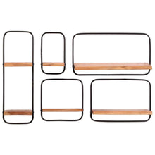 Wandregale 5 Stk. Massivholz Akazie