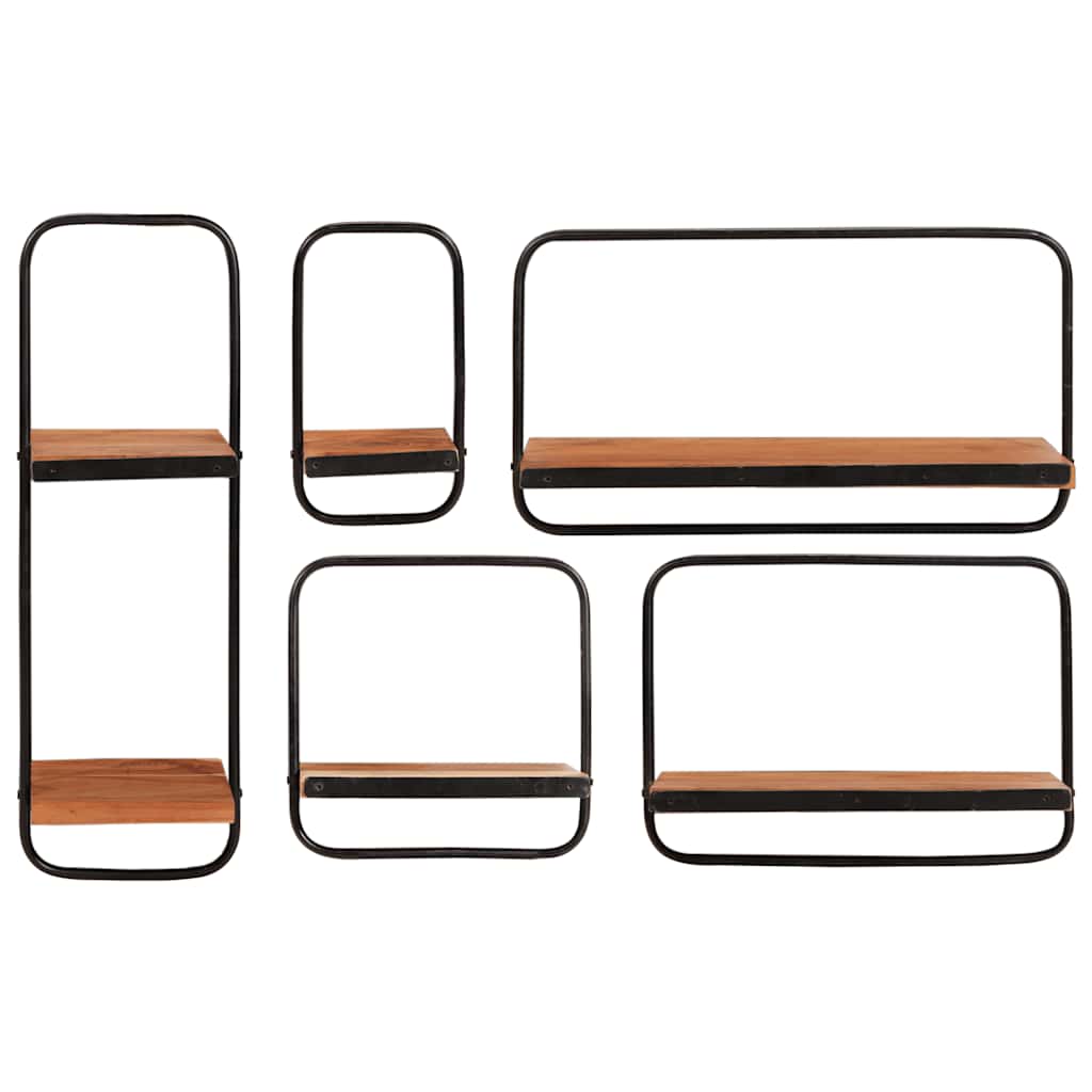 Wandregale 5 Stk. Massivholz Akazie