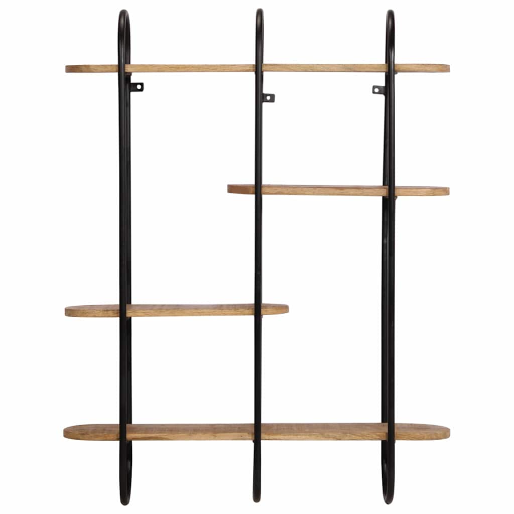 Wandregal 90x20x116,5 cm Raues Massivholz Mango