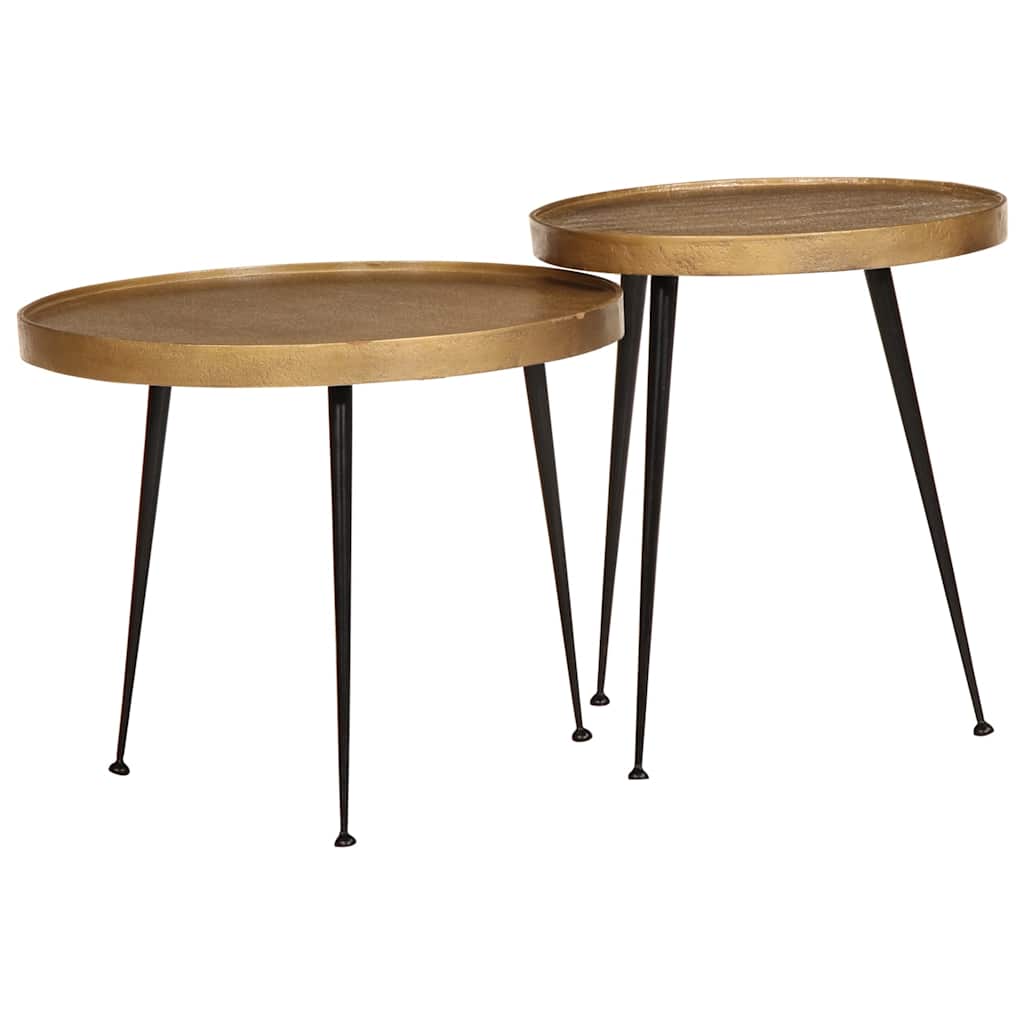 Couchtisch 2 Stk. Golden Holzwerkstoff golden, black