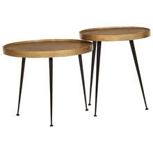 Couchtisch 2 Stk. Golden Holzwerkstoff golden, black