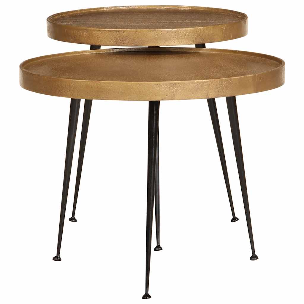 Couchtisch 2 Stk. Golden Holzwerkstoff golden, black