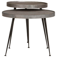 Couchtisch 2 Stk. Silbern Holzwerkstoff silver,black