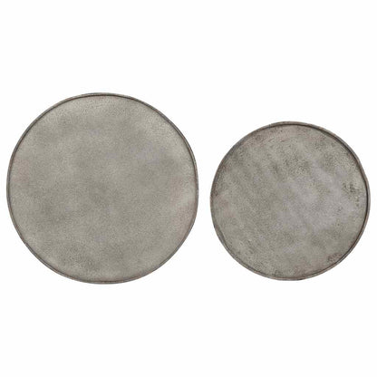 Couchtisch 2 Stk. Silbern Holzwerkstoff silver,black