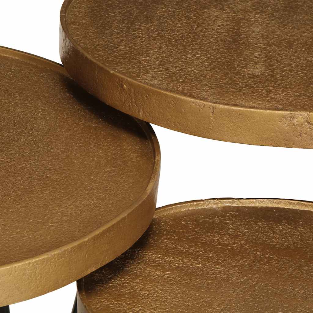 Couchtisch 3 Stk. Golden Holzwerkstoff golden, black