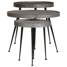 Couchtisch 3 Stk. Silbern Holzwerkstoff silver, black