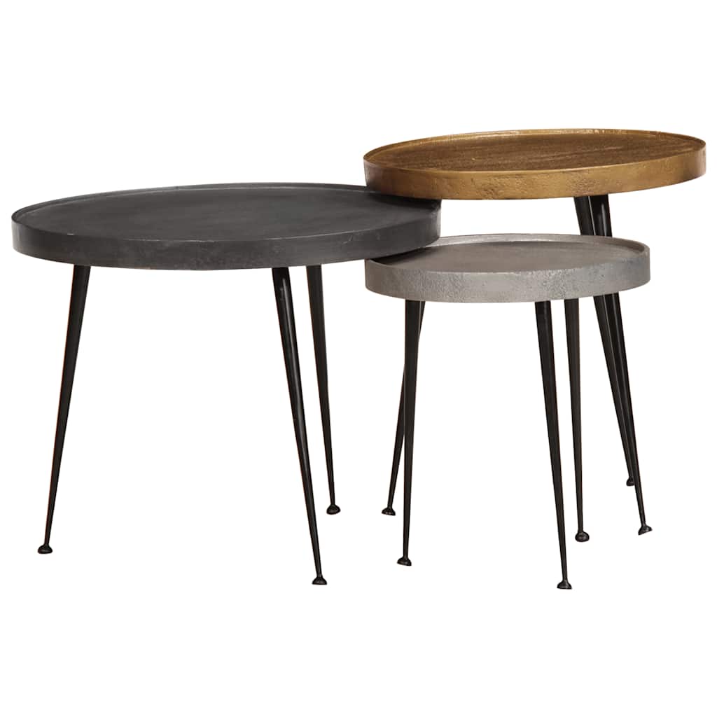 Couchtisch 3 Stk. Mehrfarbig Holzwerkstoff