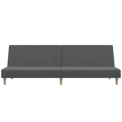 Schlafsofa 2-Sitzer Hellgrau Stoff