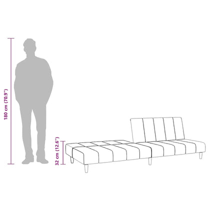 Schlafsofa 2-Sitzer Gelb Samt