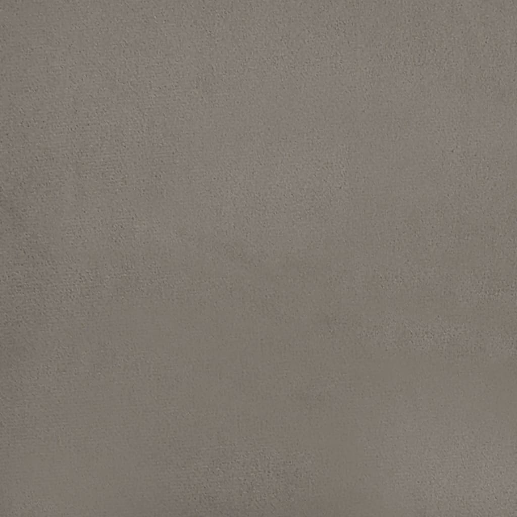 Schlafsofa 2-Sitzer mit 2 Kissen Hellgrau Samt