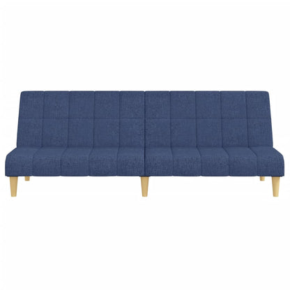 Schlafsofa 2-Sitzer Blau Stoff