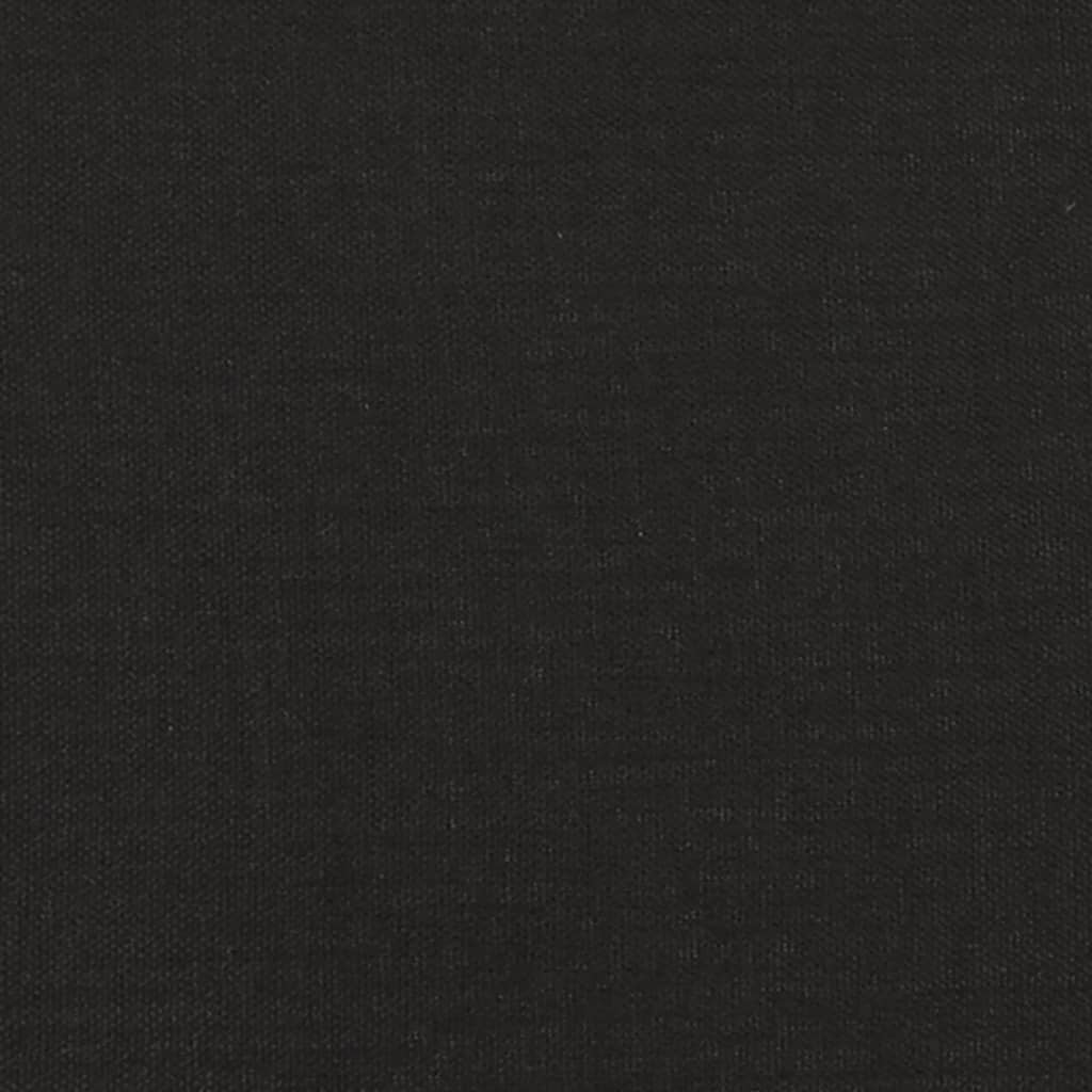 Schlafsofa 2-Sitzer mit 2 Kissen Schwarz Stoff