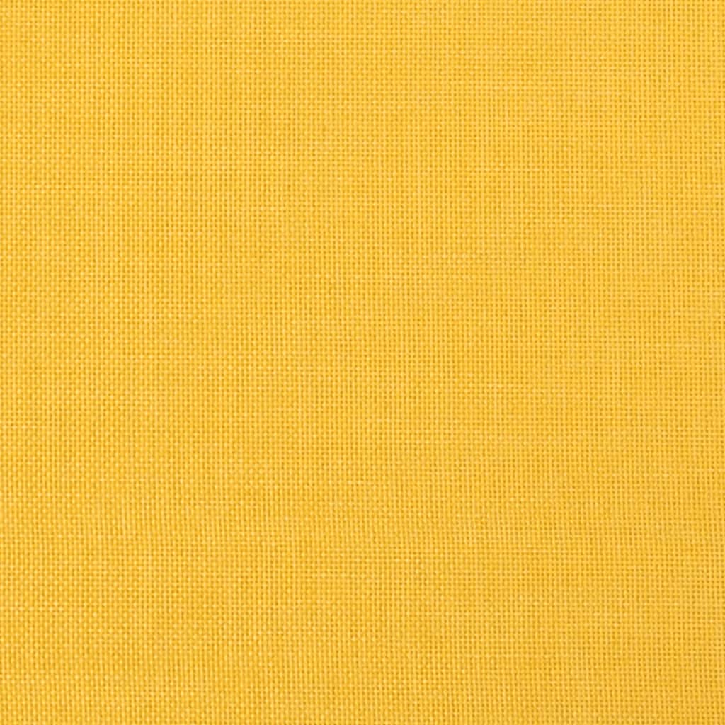 Schlafsofa 2-Sitzer mit 2 Kissen Gelb Stoff