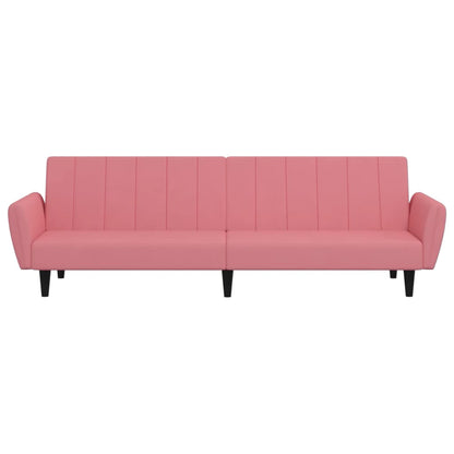 Schlafsofa 2-Sitzer Rosa Samt