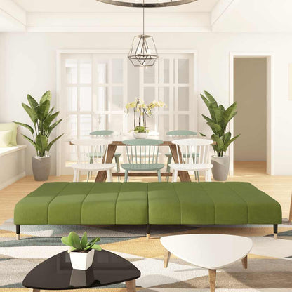 Schlafsofa 2-Sitzer Hellgrün Samt