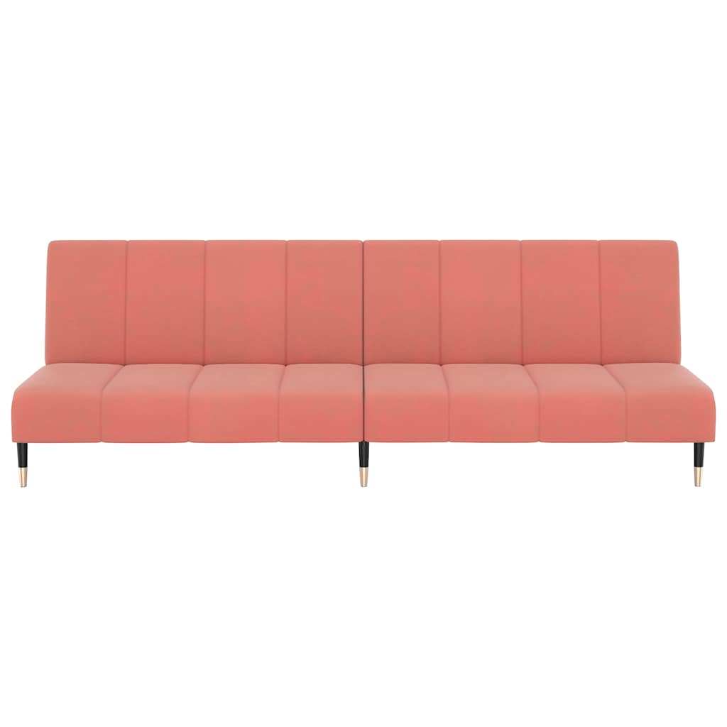 Schlafsofa 2-Sitzer Rosa Samt