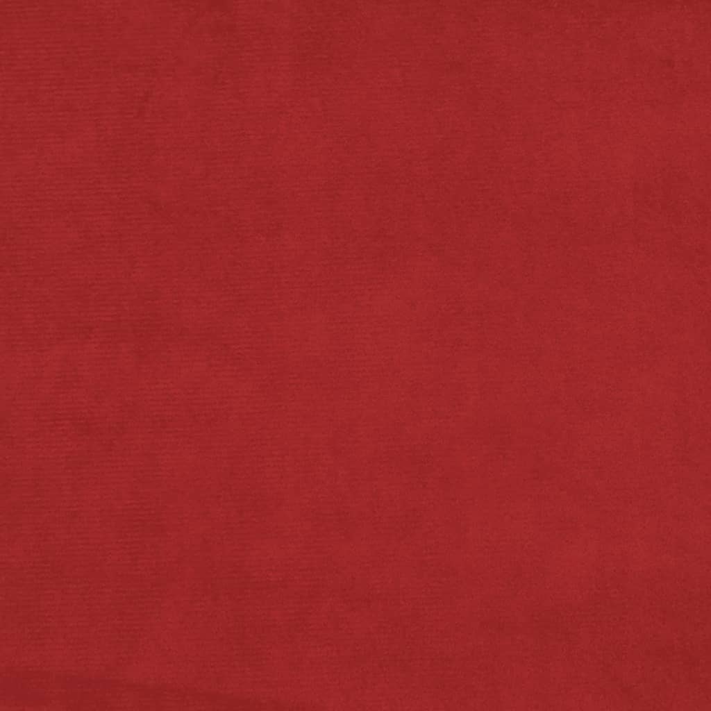 Schlafsofa 2-Sitzer mit 2 Kissen Weinrot Samt