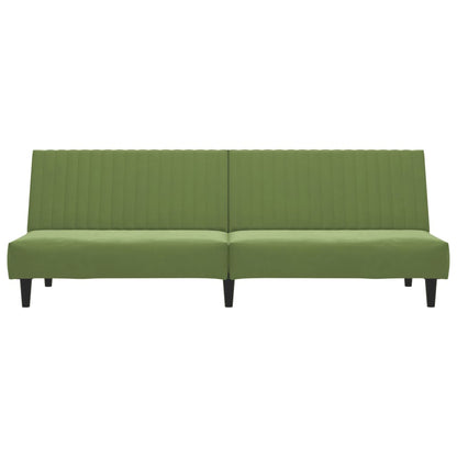 Schlafsofa 2-Sitzer Hellgrün Samt