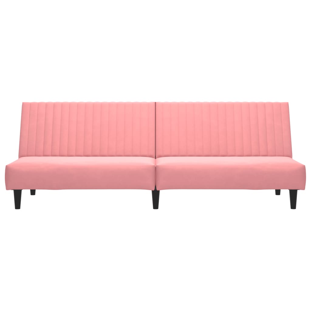Schlafsofa 2-Sitzer Rosa Samt