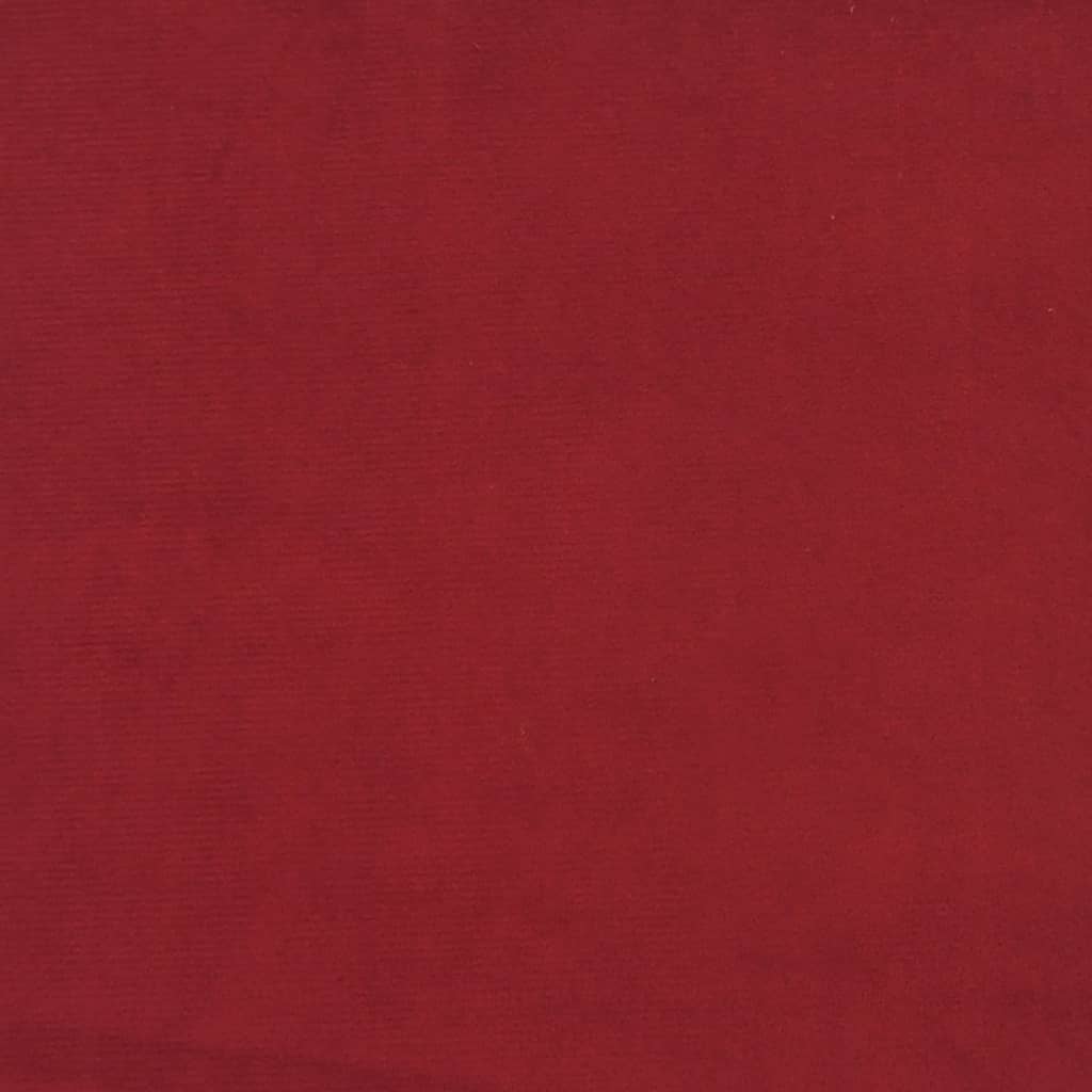 Schlafsofa 2-Sitzer Weinrot Samt