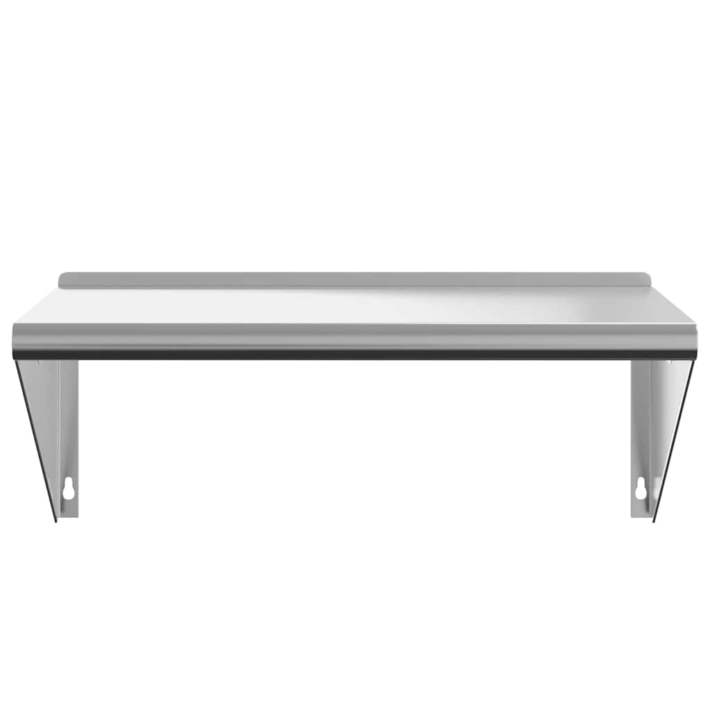 Wandregal 75x45x31 cm Silbern Edelstahl