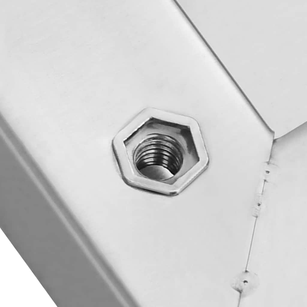 Wandregale 2 Stk. 75x30x3 cm Silbern Edelstahl