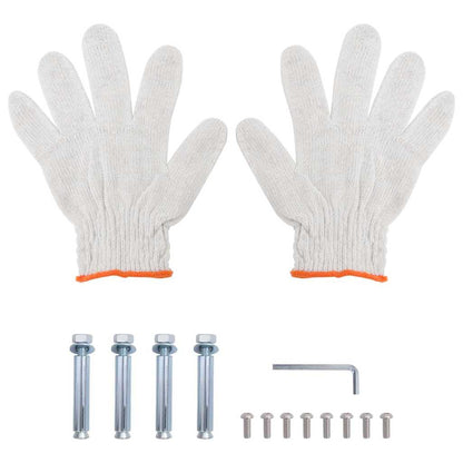 Wandregal mit 2 Böden 100x40x60 cm Silbern Edelstahl