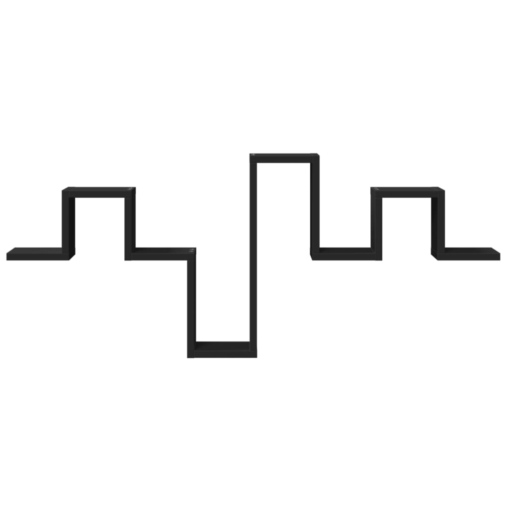 Wandregal Schwarz 104,5x10x43 cm Holzwerkstoff