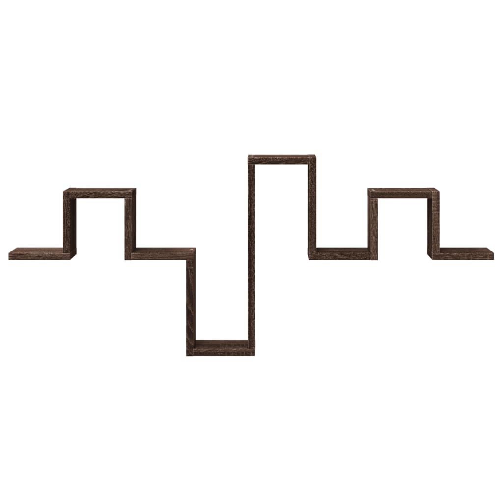 Wandregal Braun Eichen-Optik 104,5x10x43 cm Holzwerkstoff