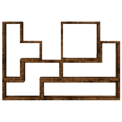 Wandregal Räuchereiche 96x12x64 cm Holzwerkstoff