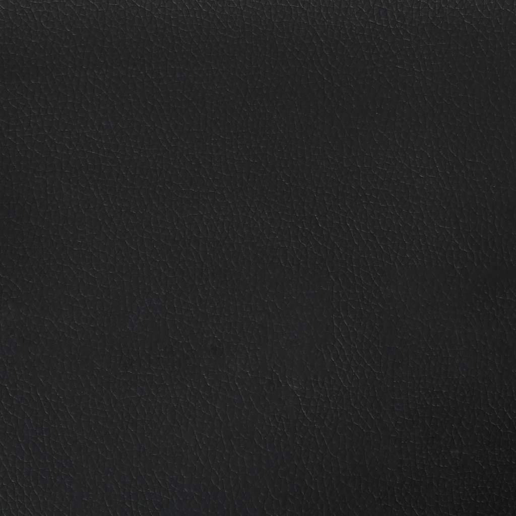 Chaiselongue mit Kissen Schwarz Kunstleder