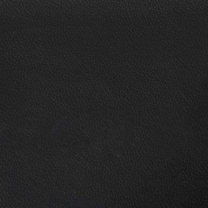 Chaiselongue mit Kissen Schwarz Kunstleder