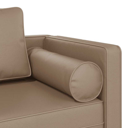 Chaiselongue mit Kissen Cappuccino Kunstleder