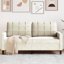 2-Sitzer-Sofa Creme 140 cm Samt
