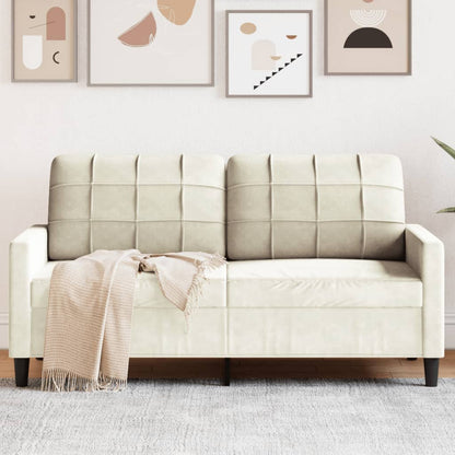 2-Sitzer-Sofa Creme 140 cm Samt