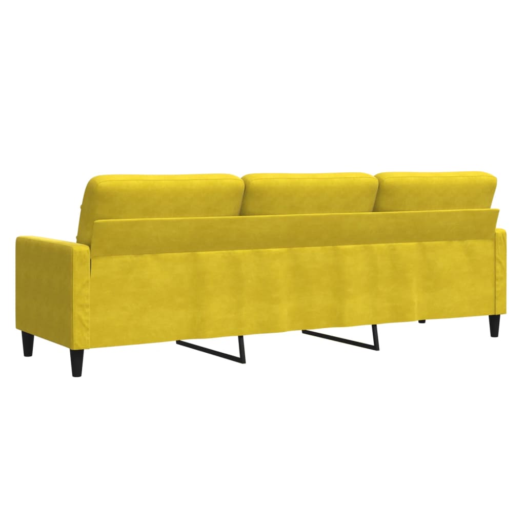 3-Sitzer-Sofa Gelb 210 cm Samt