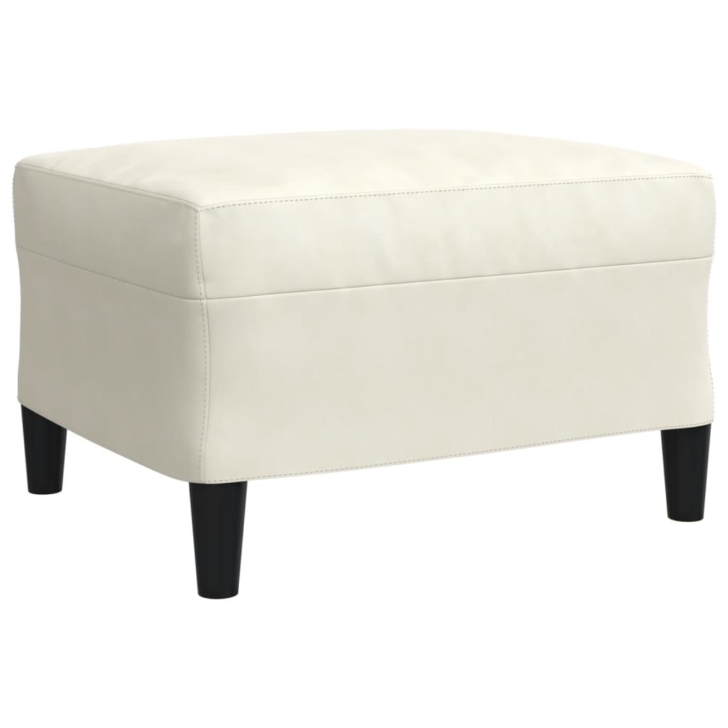 4-tlg. Sofagarnitur mit Kissen Creme Samt