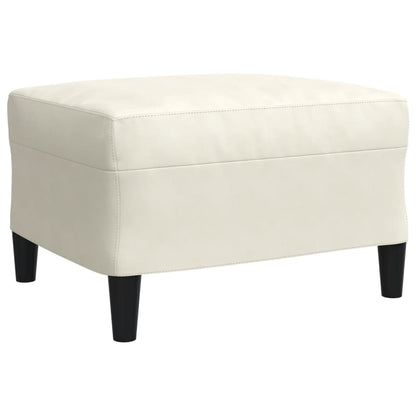 4-tlg. Sofagarnitur mit Kissen Creme Samt