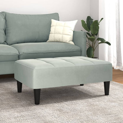 Fußhocker Hellgrau 77x55x31 cm Samt