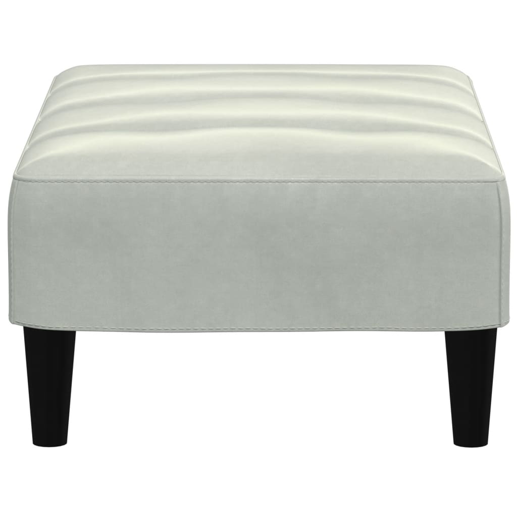 Fußhocker Hellgrau 77x55x31 cm Samt