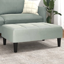 Fußhocker Hellgrau 77x55x31 cm Samt