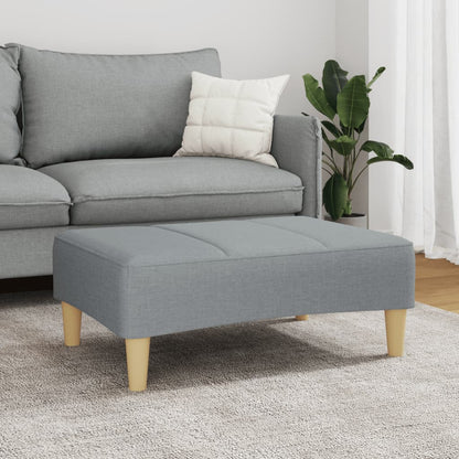 Fußhocker Hellgrau 77x55x31 cm Stoff