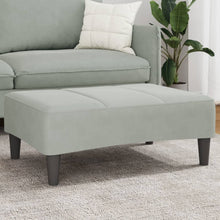 Fußhocker Hellgrau 77x55x31 cm Samt