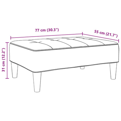 Fußhocker Blau 77x55x31 cm Samt