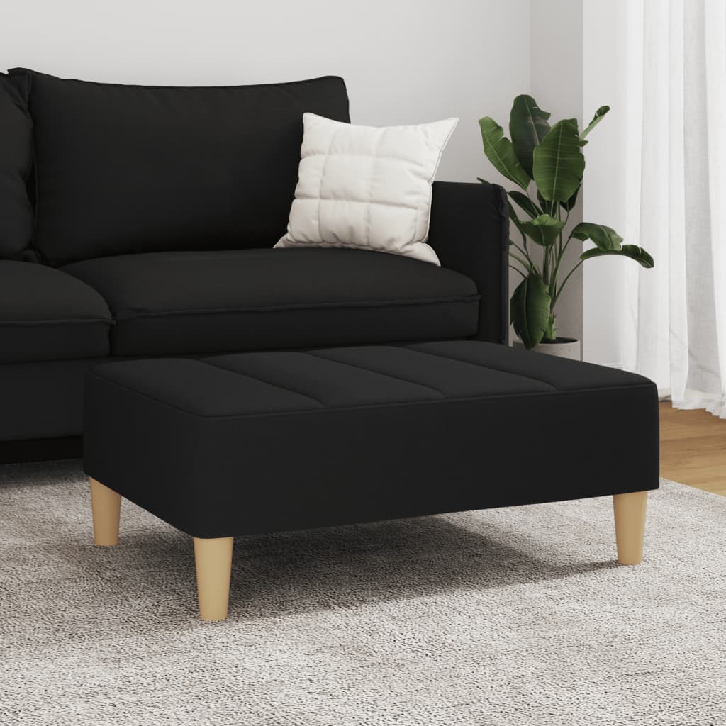 Fußhocker Schwarz 77x55x31 cm Stoff