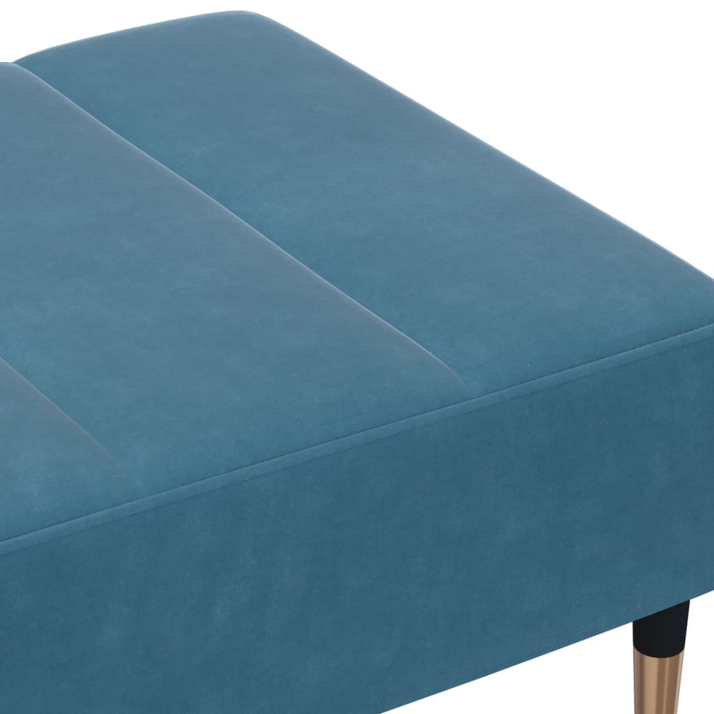 Fußhocker Blau 77x55x31 cm Samt
