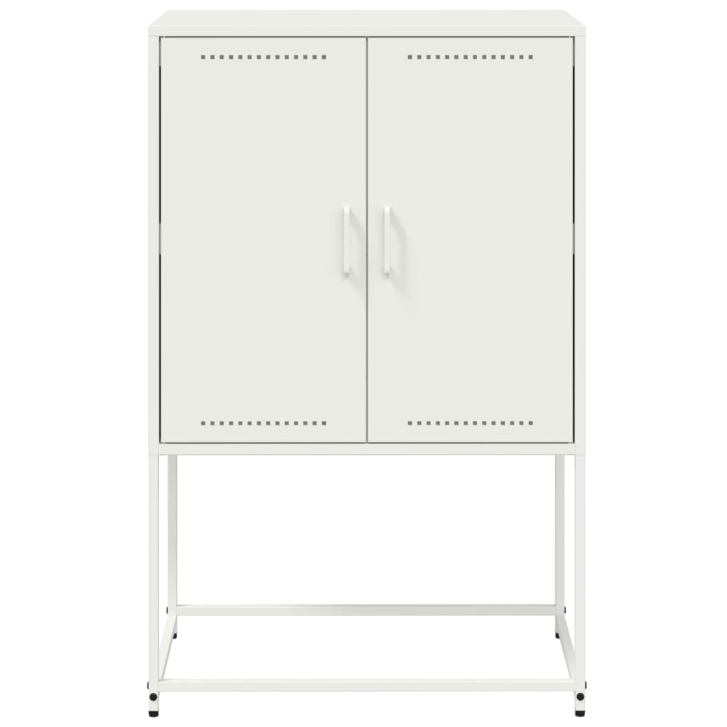 Highboard Weiß 68,5x38,5x107 cm Stahl