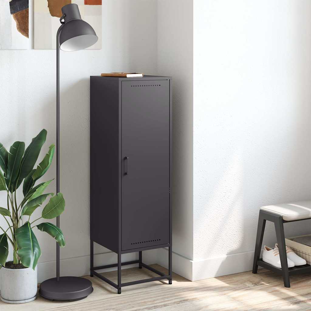 Highboard Schwarz 36x39x123 cm Stahl